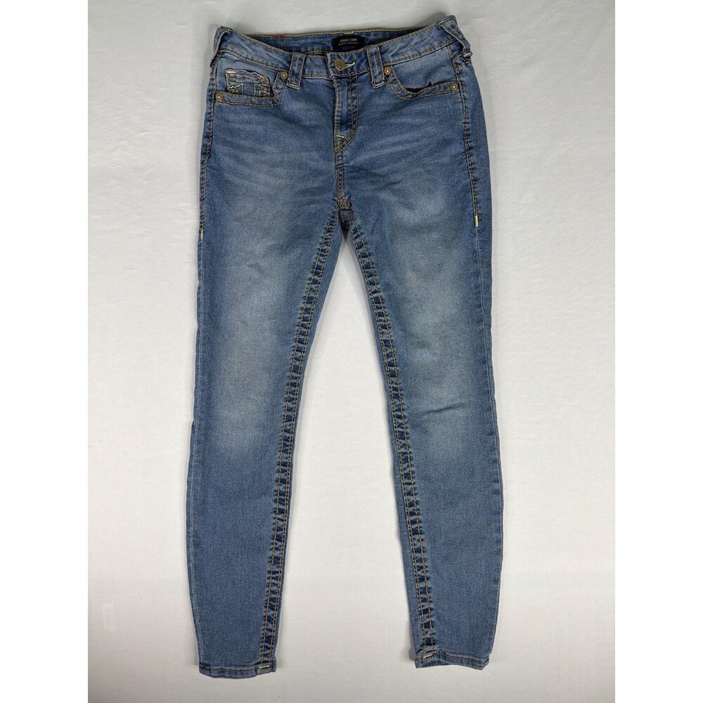 True Religion Jennie Curvy Mid Rise Super Skinny Jeans Size 28 Women
